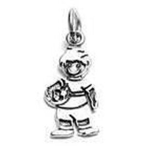 BOY WITH SOCCER BALL CHARM. STERLING SILVER